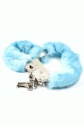 Manette con Bracciali in Peluche Azzurre